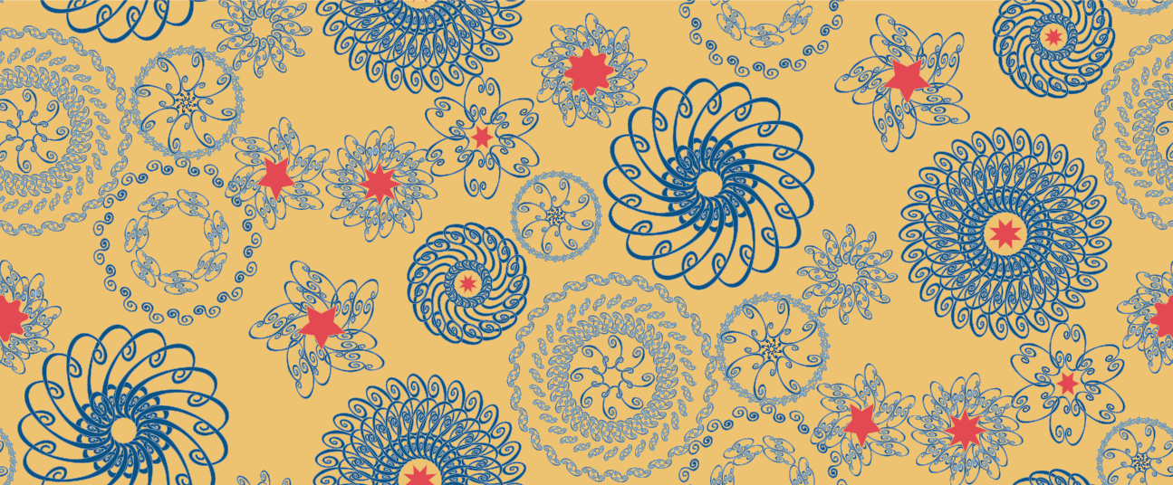 REPEAT MUSTARD Blue Pendants Purchase Artwork Copyright