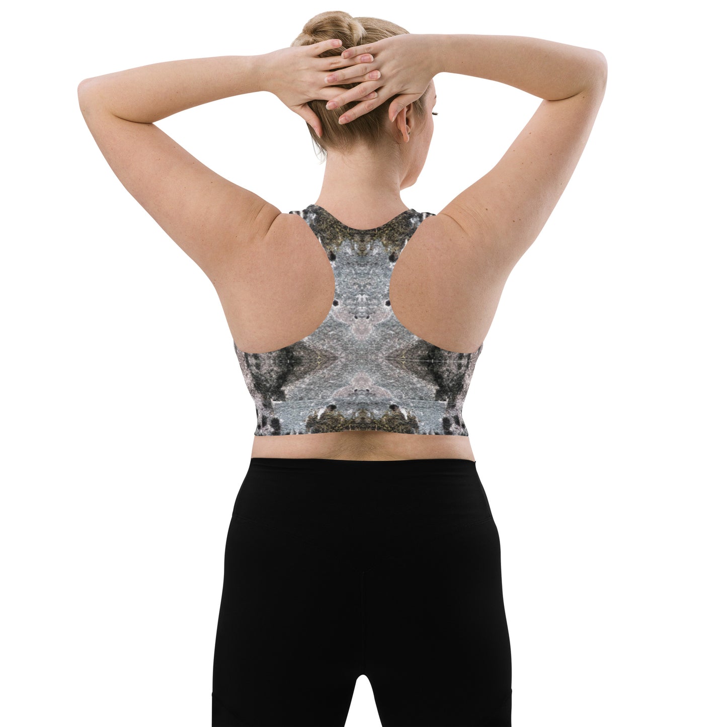 Lilly Longline sports bra, Mossy Rock
