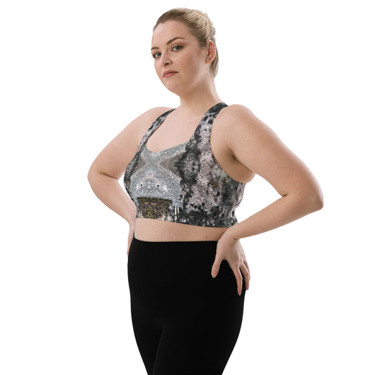 Lilly Longline sports bra, Mossy Rock