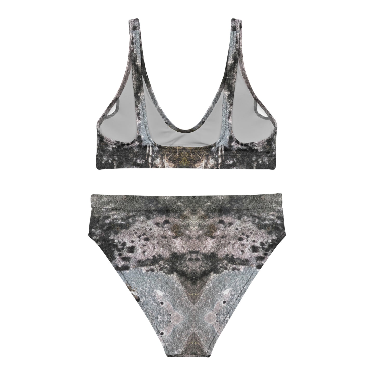 Rock Pattern Recycled high-waisted bikini