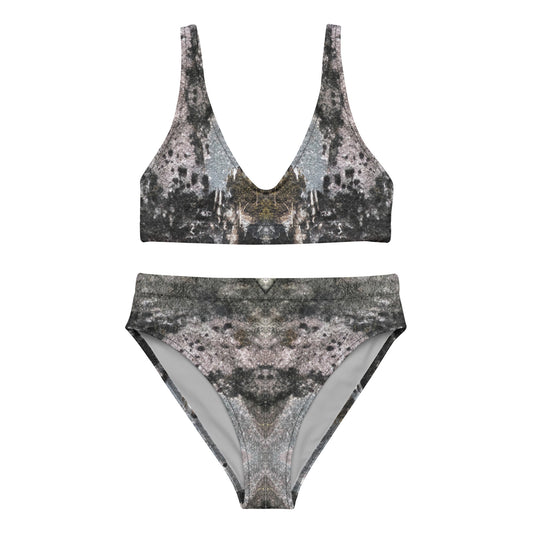 Rock Pattern Recycled high-waisted bikini