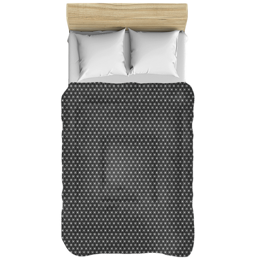 Sacred Geometry Black and White Comforters