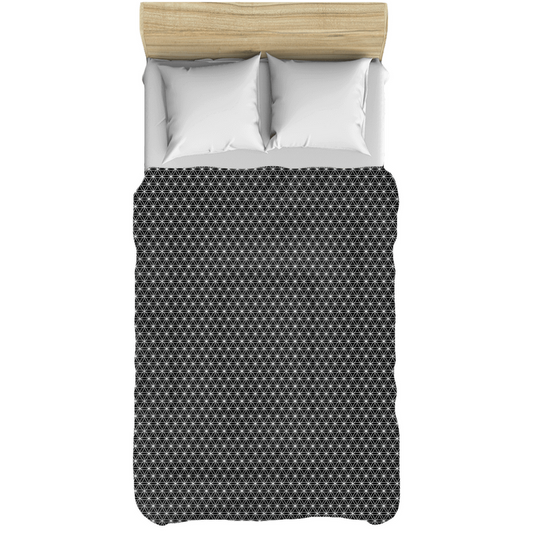 Black & white Sacred Geometry flower Comforters