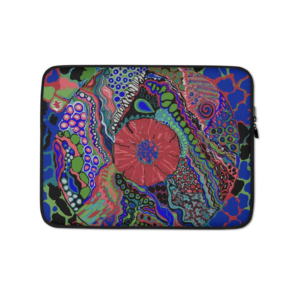 Bright Bold Colorful Mandala Laptop Sleeve - 13 & 15" Flower Girl Women Teen Fun Fashion Trendy