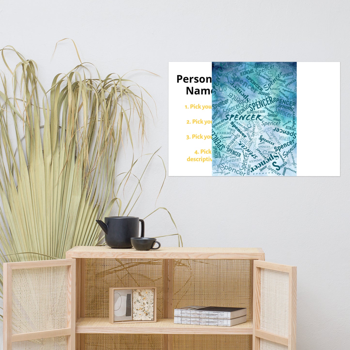 Personalized Name Photo paper poster