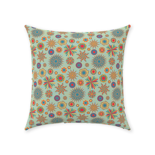 Circus Flower Throw Pillows
