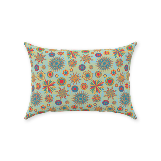 Circus Flower Throw Pillows