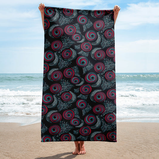 Spinning Fireworks Beach Towel