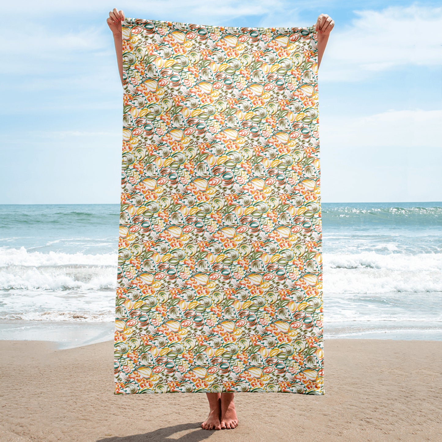 Elipse Eclipse on White 30"x60" Beach Towel, Large Towel