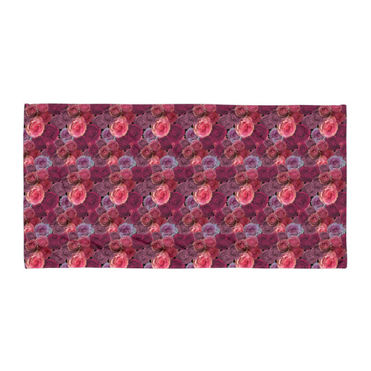 Roses Beach Towel, Super Soft 30x60" Towel