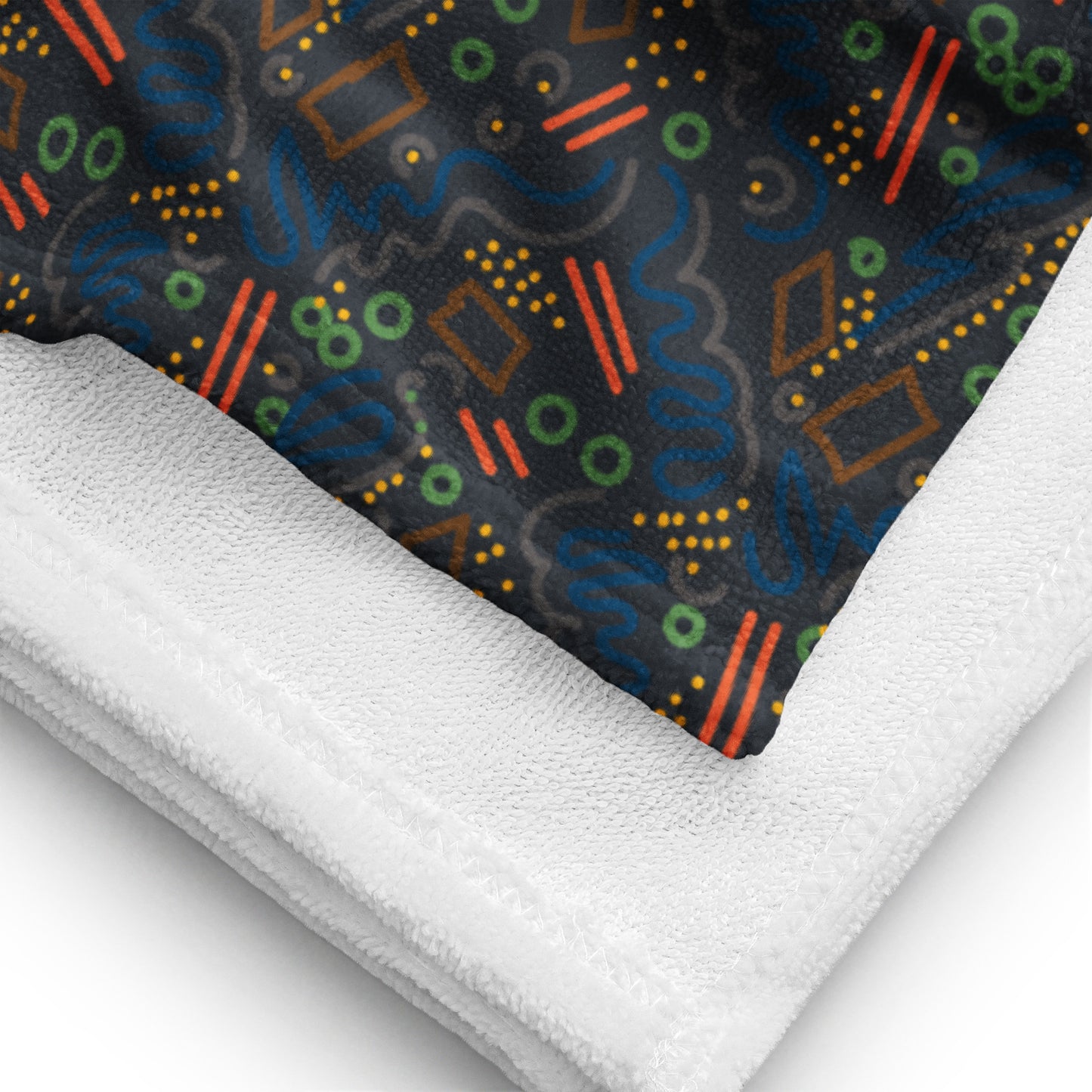 Dancing Waves Beach Towel, Colorful Decorative Towels, 30" x 60", Made On-Demand