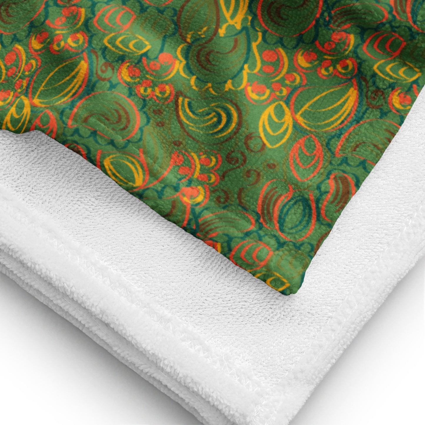 Elipse Eclipse on Green 30"x60" Beach Towel, Large Towel