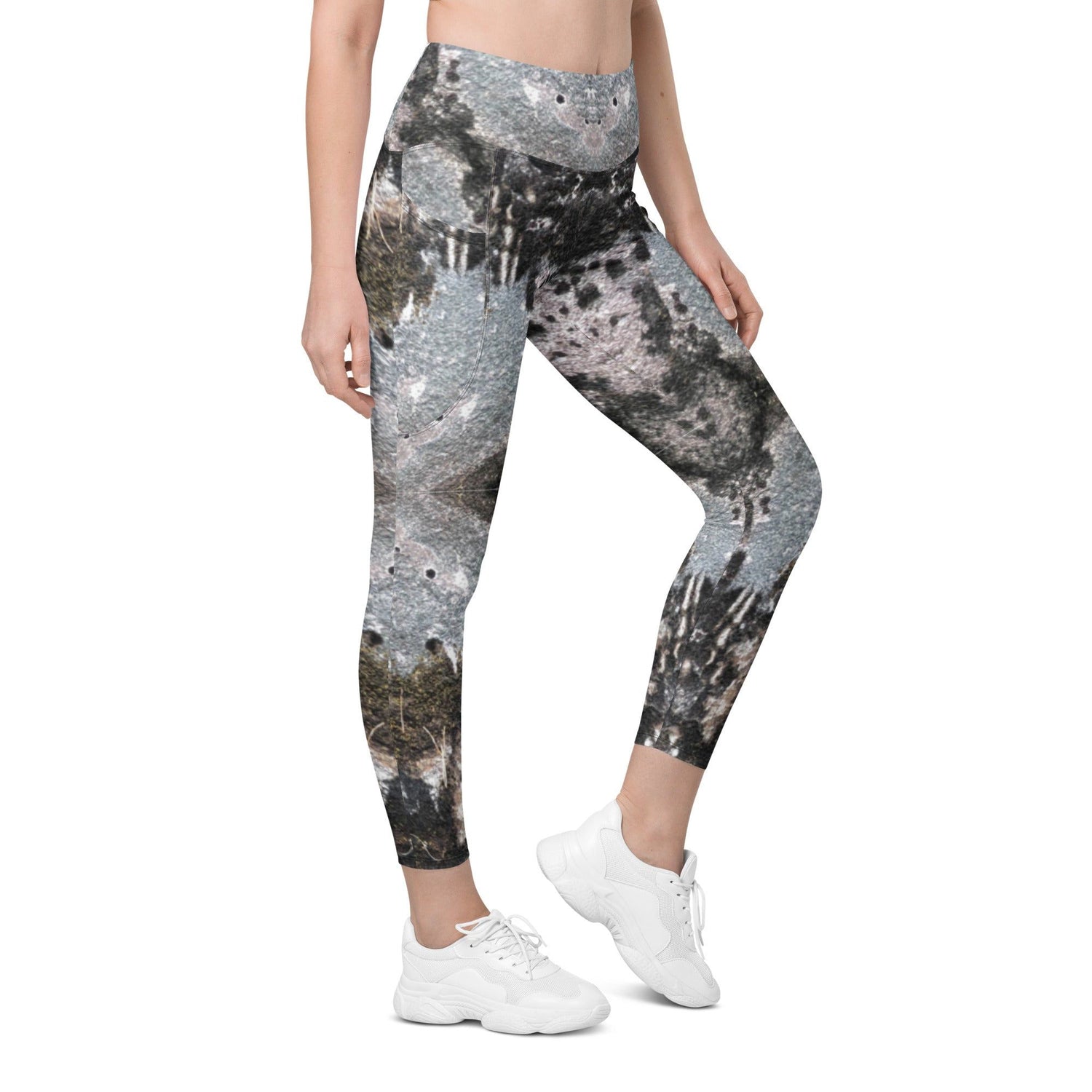 Artsy Design High-Waisted Yoga Pants with 2 Pockets
