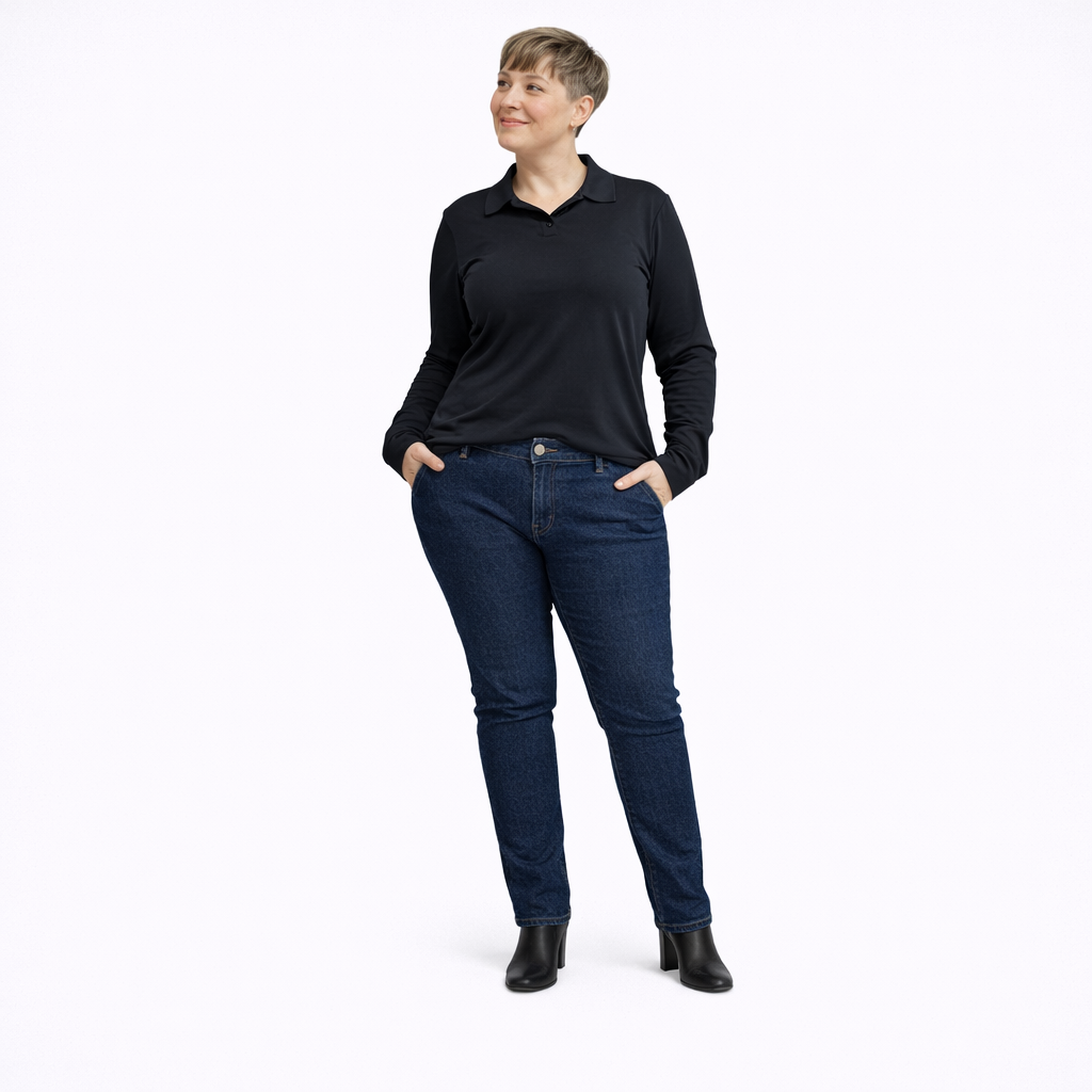 Slanted Pocket Style Jeans