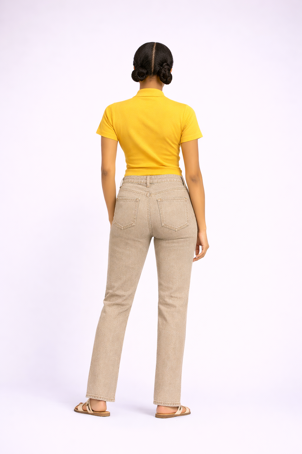 High Waist Straight Leg Jean