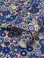 Peachy Keen Navy Flowers Wllpaper
