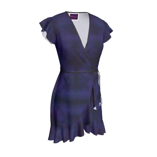 Purple Have Flutter Sleeve Dress