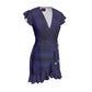 Purple Have Flutter Sleeve Dress