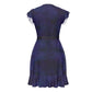 Purple Have Flutter Sleeve Dress