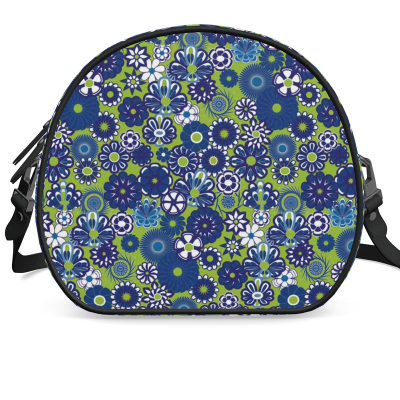 Feild of blue flowers with green