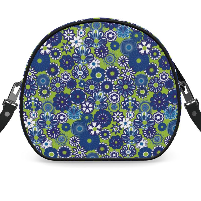 Feild of blue flowers with green