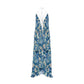 Van Go Inspired Colors Halterneck Backless Dress