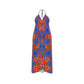 poppin buds Red and Navy Halter dress