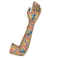 Peach Paisley Long Lycra Gloves