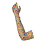 Peach Paisley Long Lycra Gloves