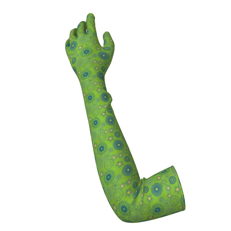 Lime Long Lycra Gloves