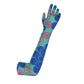 popin Buds on green Long Lycra Gloves, Opera Glvoes