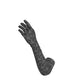 Heart Chain Charcol opera Glove, long lycra gloves,