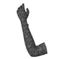 Heart Chain Charcol opera Glove, long lycra gloves,