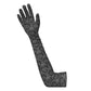 Heart Chain Charcol opera Glove, long lycra gloves,