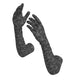 Heart Chain Charcol opera Glove, long lycra gloves,