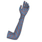 Copper Chain on Brilliant Blue Lycra Gloves