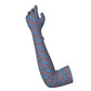 Copper Chain on Brilliant Blue Lycra Gloves