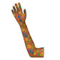 Orange Floral Opera Gloves