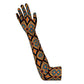 Orange Art Deco Lycra Gloves