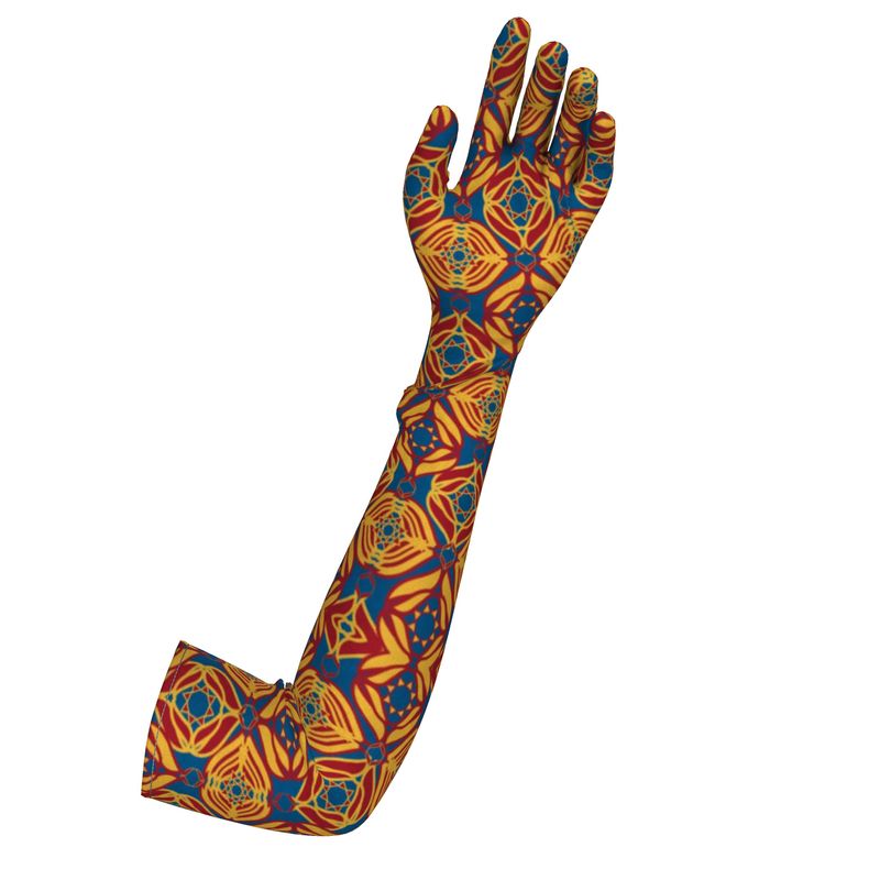 Art Deco Series Red Eye Long Lycra Gloves