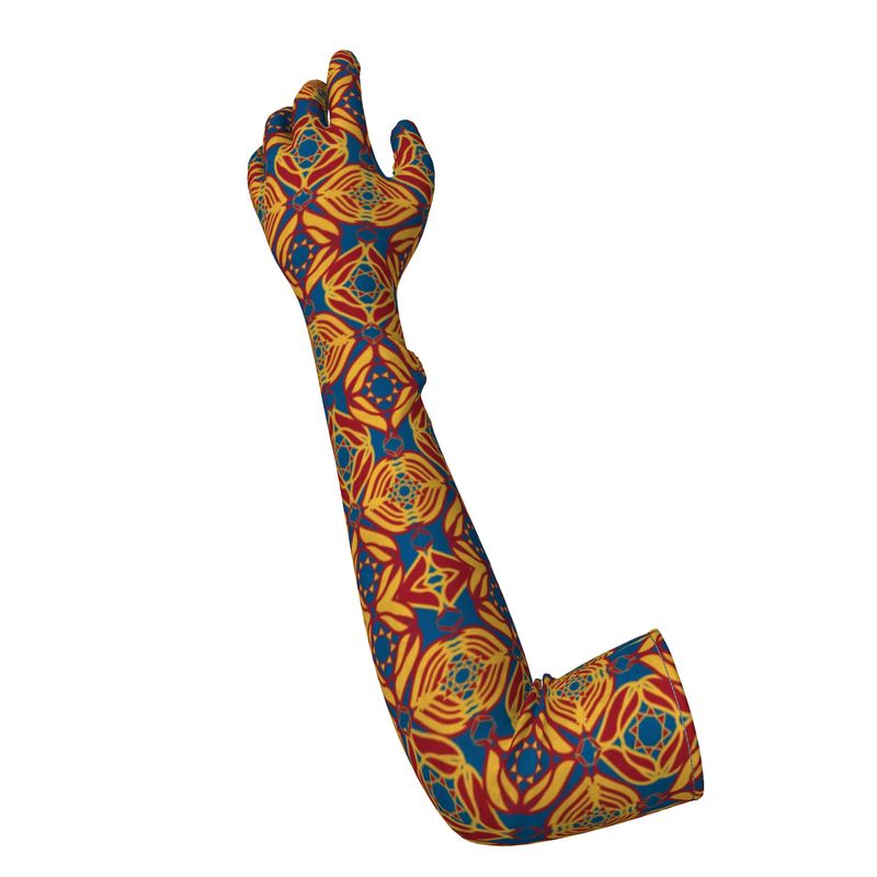 Art Deco Series Red Eye Long Lycra Gloves
