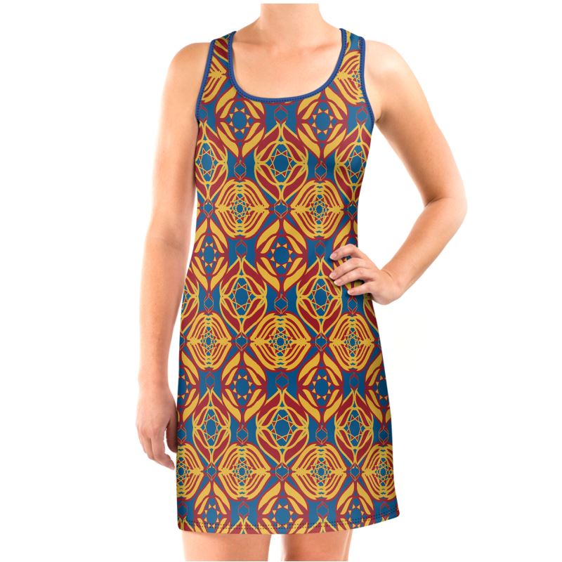 Art Deco Series Red Eye Tank Dress