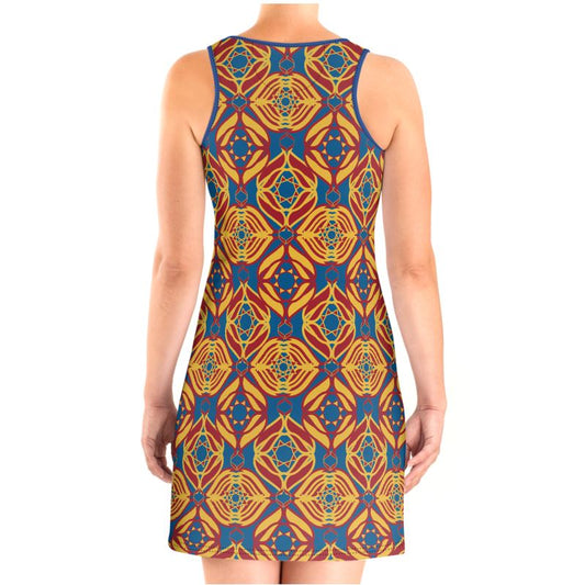 Art Deco Series Red Eye Tank Dress