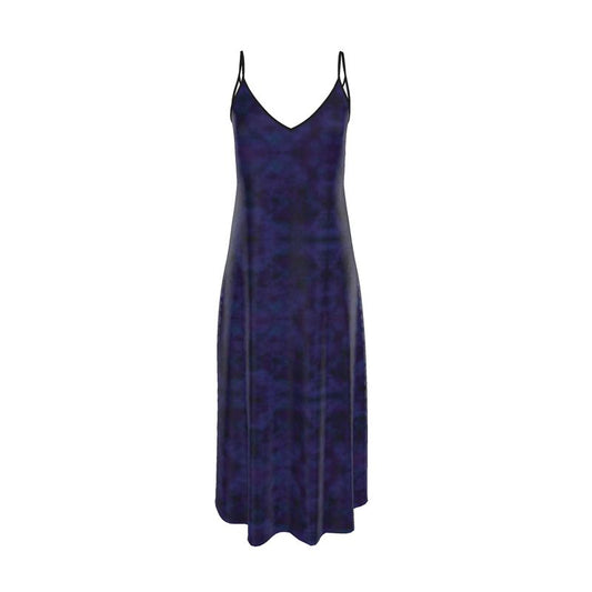 Purple Galaxy Motion Slip Dress with Binding