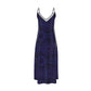 Purple Galaxy Motion Slip Dress with Binding