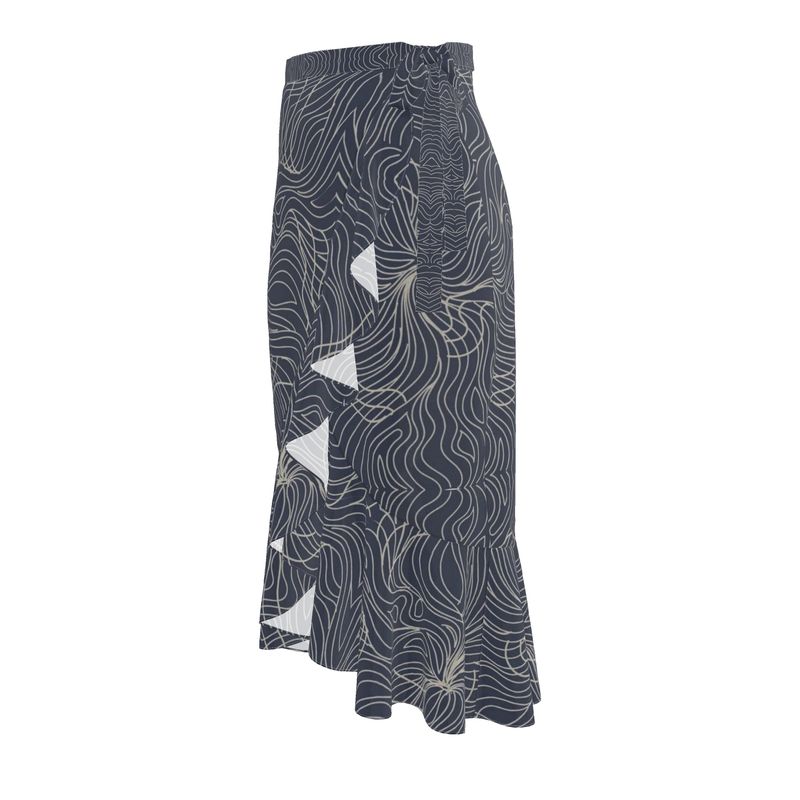 Black & Tan  Flouncy. Flouncy Skirt  Limited editions Midi SKirt