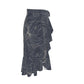 Black & Tan Ruffle trimed Flouncy Skirt
