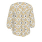Golden Medalion Split Neck Women's Blouse