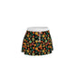 Cactus Flowering on Black Print Mini Skirt