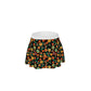 Cactus Flowering on Black Print Mini Skirt